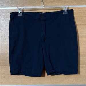 Ben Sherman Men’s Sz 34 Dark Blue Flat Front seersucker Shorts